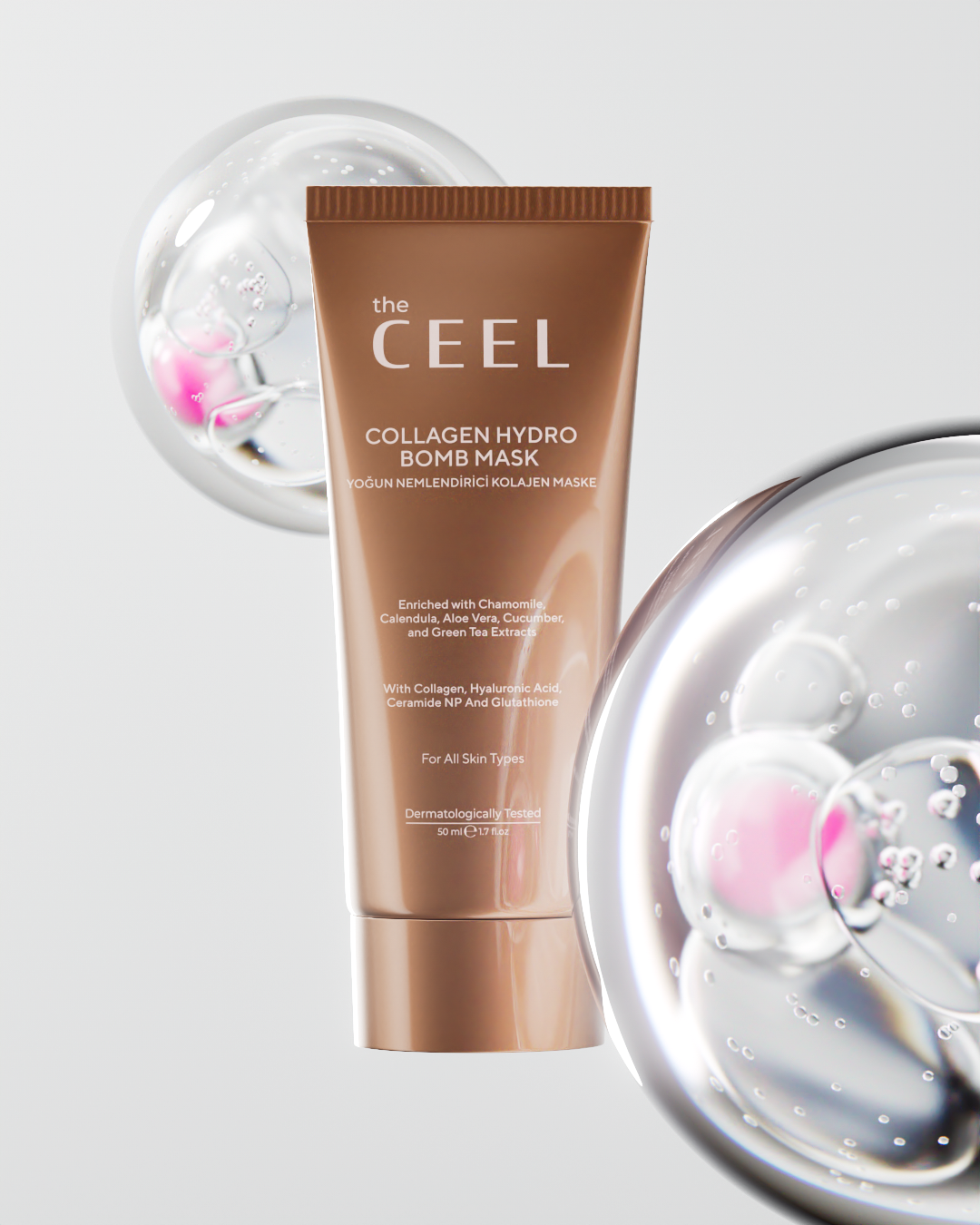 ХИДРАТИРАЩА PEEL-OFF МАСКА с Колаген, Глутатион и Серамиди - 50ml