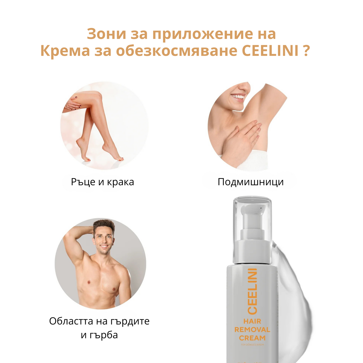 КРЕМ ДЕПИЛАТОАР с Алантоин, Алое Вера и Глицерин - 100ml