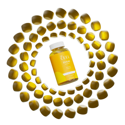 ВЕГАН ЖЕЛИРАНИ ВИТАМИНИ D3+K2 За здрави кости, силен имунитет и жизнен баланс