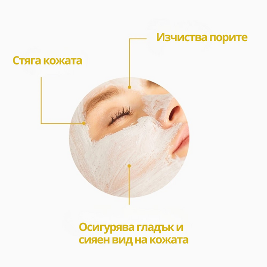 СТЯГАЩА И МАТИРАЩА МАСКА с Яйчен Белтък, Ниацинамид, Глина и екстракт от Алое Вера - 100gr.