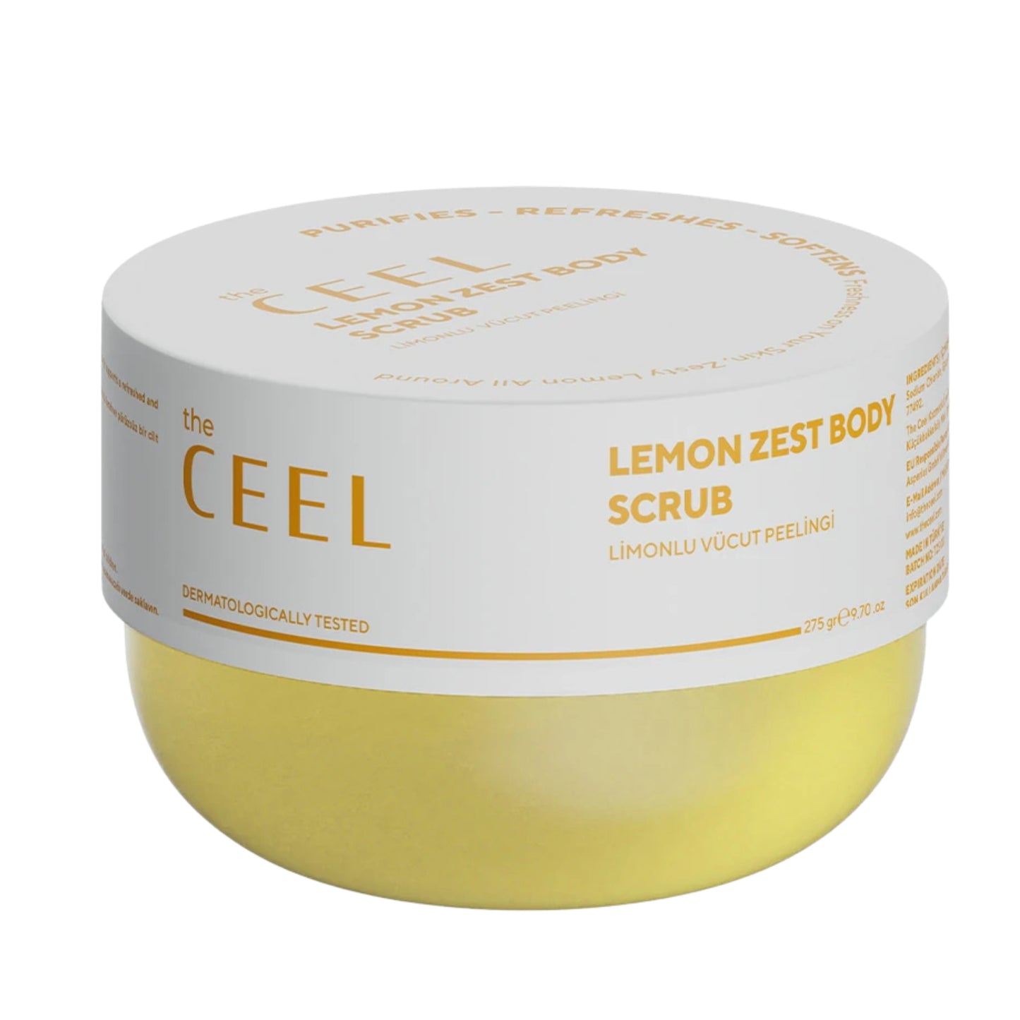 ОСВЕЖАВАЩ И ПОДХРАНВАЩ СКРАБ за копринено мека кожа с масло от лимонова кора и Глицерин - 275g