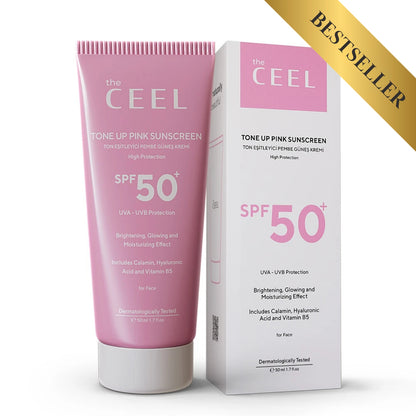 Слънцезащитен крем SPF50+ с розов тон The CEEL - 50ml