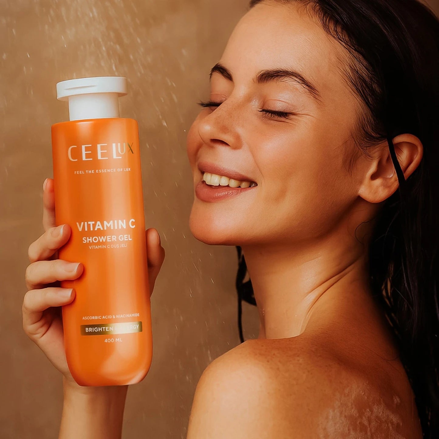 ВИТАМИН С ДУШ-ГЕЛ за енергия и сияние под душа - 400ml