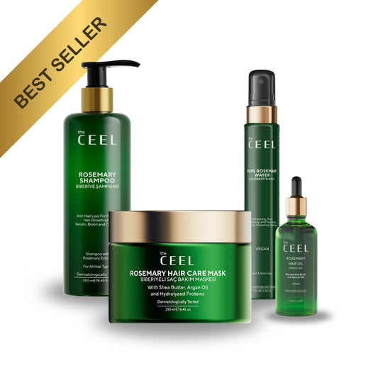 РОЗМАРИНОВ СЕТ ЗА ГРИЖА - ШАМПОАН, МАСКА ЗА КОСА, ОЛИО И ФЛОРАЛНА ВОДА